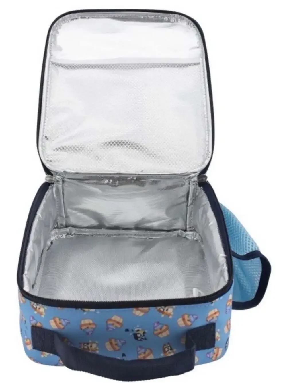 Bluey and Bingo 3D Raised Character Insulated Lunch Bag with Side Mesh‎ Pocket